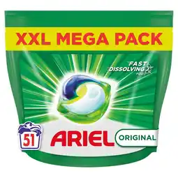 Tesco Ariel all in one washing pods original 51 washes 999.6g offer