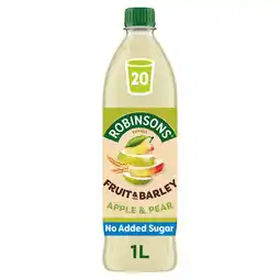 Tesco Robinsons fruit & barley apple & pear 1l offer