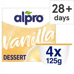 Tesco Alpro vanilla soya dessert 4 x 125g offer