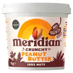 Tesco Meridian crunchy peanut butter 1kg offer