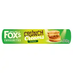 Tesco Fox's ginger crunch creams biscuits 200g offer