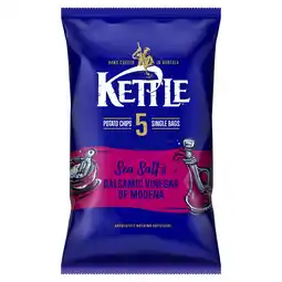 Tesco Kettle sea salt & balsamic vinegar crisps 5 x 25g offer