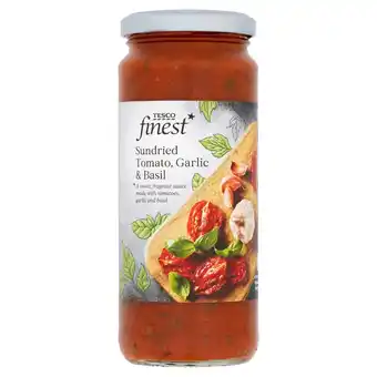 Tesco Tesco finest sun dried tomato garlic & basil sauce 340g offer