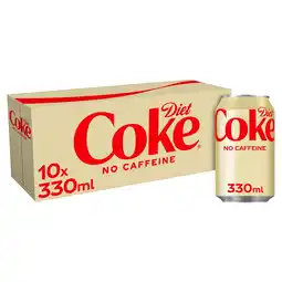 Tesco Diet coke caffeine free 10 x 330ml offer