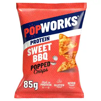 Tesco Popworks protein sweet bbq popped crisps 85g offer