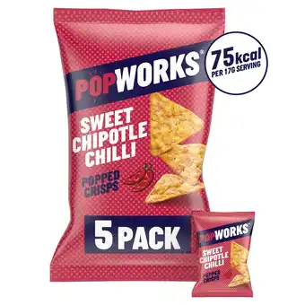 Tesco Popworks chipotle chilli popped crisps 5x17g offer