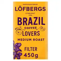 Tesco Lofbergs brazil medium roast ground coffee 450g offer