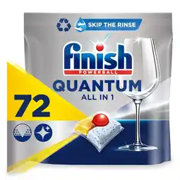 Tesco Finish quantum all in one dishwasher tabs 72pk 748.8g offer