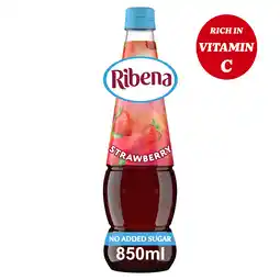 Tesco Ribena no added sugar strawberry 850ml offer
