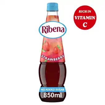 Tesco Ribena no added sugar strawberry 850ml offer