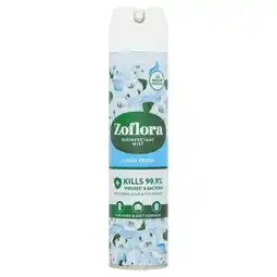 Tesco Zoflora linen fresh disinfectant mist 300ml offer