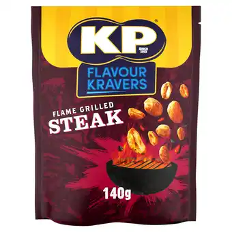 Tesco Kp flavour kravers flamegrilled steak flavour peanut 140g offer