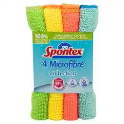 Tesco Spontex microfibre cloth 4 pack offer