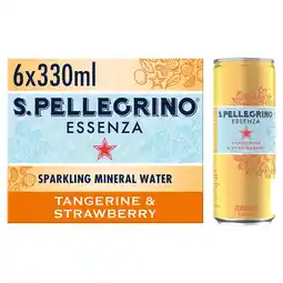 Tesco S. pellegrino essenza tangerine & strawberry 6x330ml offer