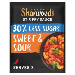 Tesco Sharwoods stir fry sauce 30% less sugar sweet & sour 120g offer