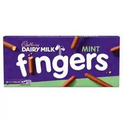 Tesco Cadbury dairy milk mint fingers 114g offer