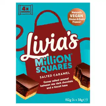 Tesco Livia's million squares salted caramel 4 x 38g offer