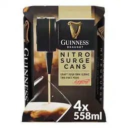 Tesco Guinness draught nitrosurge beer 4 x 558ml offer