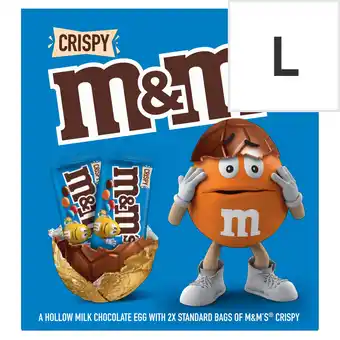 Tesco M&m's crispy large chocolate egg 222g offer