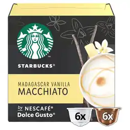 Tesco Starbucks nescafe dolce gusto 12 madagascar vanilla macchiato 132g offer