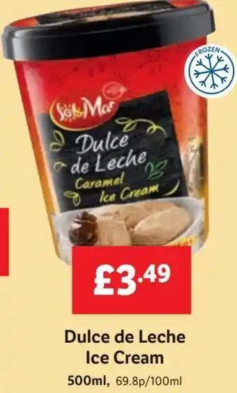 Lidl Dulce de Leche Ice Cream 500 ml offer