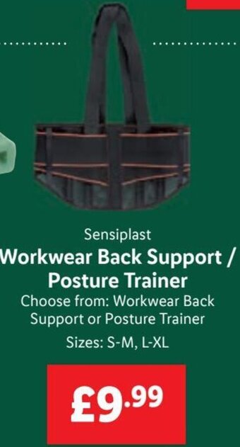 Lidl Sensiplast Workwear Back Support/Posture Trainer offer