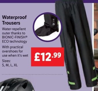 Lidl Waterproof Trousers offer