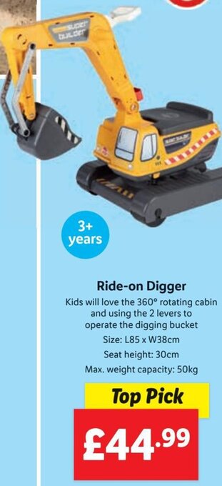 Lidl Ride-on Digger offer