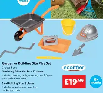 Lidl Garden or Building Site Play Set offer