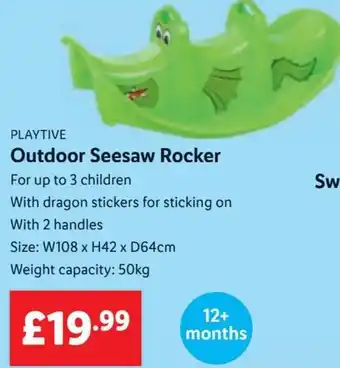 Lidl Playtive Outdoor Seesaw Rocker offer