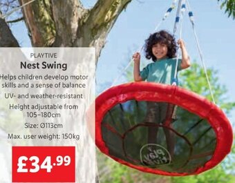 Lidl Playtive Nest Swing offer