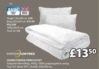 JYSK Hornstinden fibre duvet offer