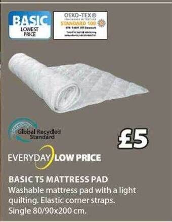JYSK Basic t5 mattress pad offer