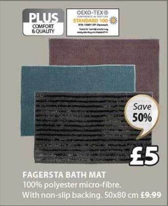 JYSK Fagersta bath mat offer