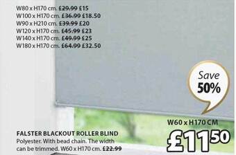 JYSK Falster blackout roller blind offer