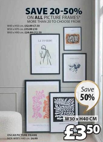 JYSK Oscar picture frame offer