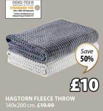 JYSK Hagtorn fleece throw offer
