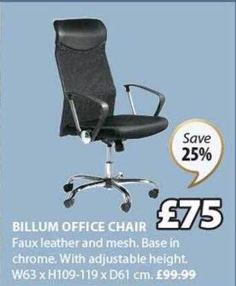 JYSK Billum office chair offer