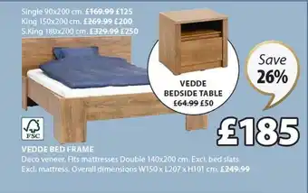 JYSK Vedde bed frame offer