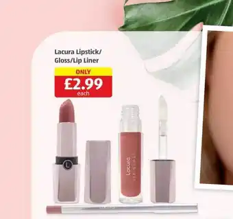 Aldi Lacura lipstick-gloss-lip liner offer