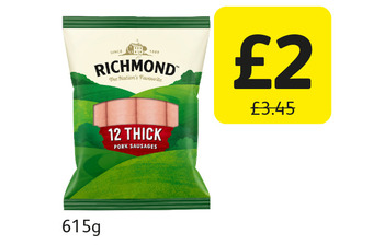 Londis Richmond thick pork sausages offer
