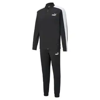 Decathlon Puma mens baseball tricot tracksuit set - track jacket and bottoms - black offer