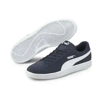 Puma unisex smash v2 trainers running shoes - peacoat-white