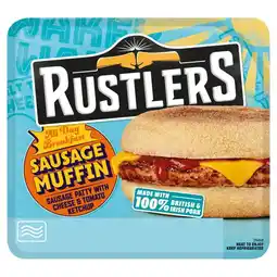Morrisons Rustlers all day breakfast sausage muffin offer