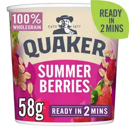 Morrisons Quaker oats oat so simple heaps of fruit summer berries offer