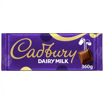 Tesco Cadbury dairy milk chocolate bar 360g offer