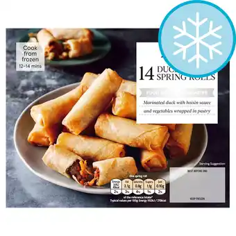 Tesco Tesco 14 mini duck spring rolls 252g offer