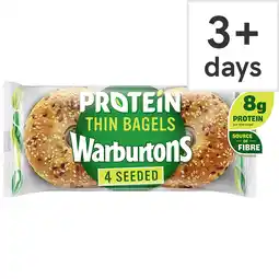 Tesco Warburton 4 protein thin bagels offer