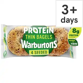Tesco Warburton 4 protein thin bagels offer