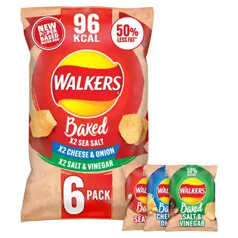 Tesco Walkers baked variety crisps 6 x 22g offer